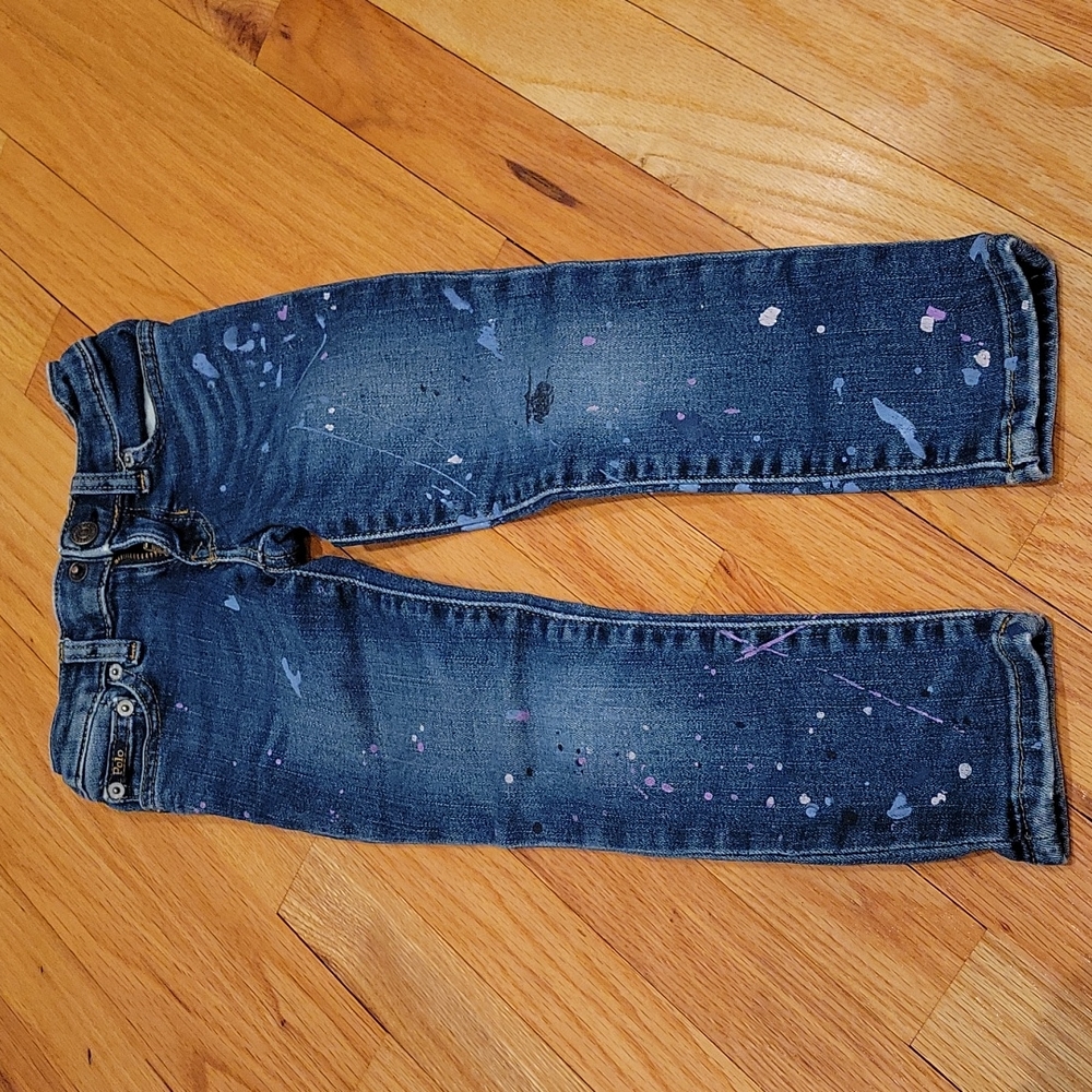 Polo Ralph Lauren The Tompkins Denim Paint Splattered Jeans